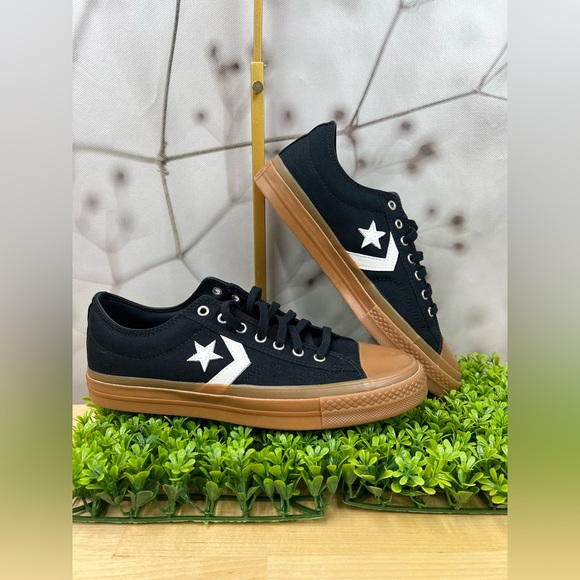 Converse Star Player 76 NEW Low Top Black Canvas Gum Sole Unisex 9.5M/11W - Picture 10 of 12